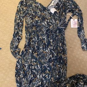 Jessica Simpson maternity tie maxi dress